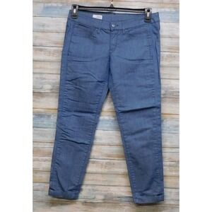 GAP Always Skinny Jeans Women Size 28/6 Blue Cotton Blend Cropped Cuffed